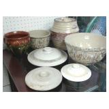 Group of pottery & stoneware including spongeware