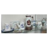 Group including flow blue, Bunnykins, porcelain