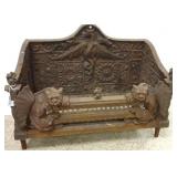 Ornate cast iron fire grate