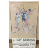 Framed pencil signed Leroy Neiman museum poster