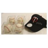 4 autographed baseballs - some game used &