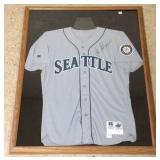 Framed autographed Alex Rodriguez #3 Seattle