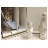 3 Lladro figures - 1 with box