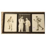 1931 autographed Jack Dempsey triptych photo
