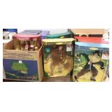 13 Barbies in boxes including Wizard of Oz,