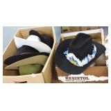 Group of cowboy hats including Stetson
