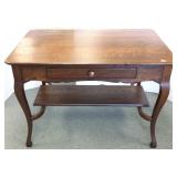 Arts & Crafts quarter sawn oak library table with