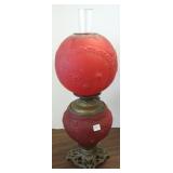 Victorian frosted ruby glass Gone With the Wind