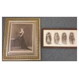 2 framed theatrical photos with autographs -