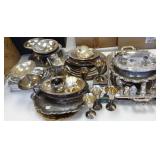 Large group of silverplate, etc.
