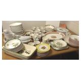 Large group of fruit & herbal motif etc. china