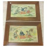 2 framed A. Bauer Chicago advertising lithos