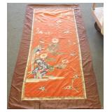 Antique oriental needlework hanging approx.