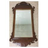 Antique American walnut mirror - 25" x 52"
