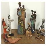 Group of African, etc. figures