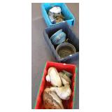 Group of garden figures, planters, etc.