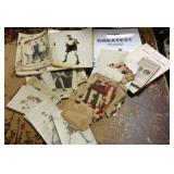 Group of early boxing photos, books, etc (as seen)