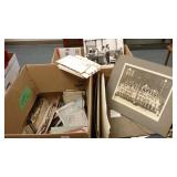 Group of early photos, WWII letters, etc. in boxes