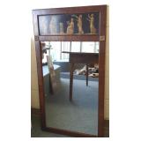 Framed mirror with classical painted figures