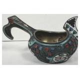 Vintage Russian hallmarked silver & enameled Kvosh
