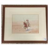 Framed signed Leonard H. Reedy watercolor-