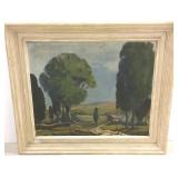 Framed signed (not fully legible) - impressionist