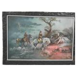 Framed signed J.A. Kirkpatrick oil on canvas-