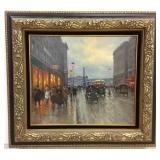 Framed signed Edouard Cortes oil on canvas-