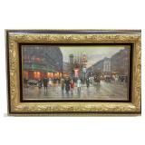 Framed signed Edouard Cortes oil on canvas-