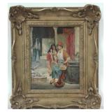 Framed signed J. Karn (?) oil on board - inside