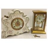 China case clock & a Boston crystal regulator