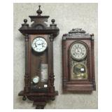 Junghans Victorian wall clock & a shelf clock