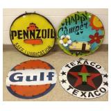 4- 23" metal replica signs