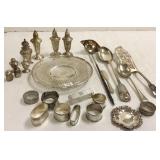 Group assorted sterling & silverplate articles-