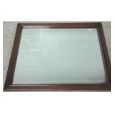 Antique oak beveled mirror approx 24"x 30"