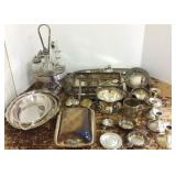 Group silverplate & sterling items, etc