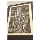 Unframed pencil signed Mugnani etching