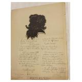 Unframed signed Kate P. Parker silhouette portrait