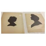 2 unframed signed Kate P. Parker silhouette