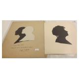 2 unframed signed Kate P. Parker silhouette