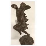 10" signed Lillian Baer bronze figure cast by