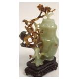 7 1/2" elaborately carved polychrome jade