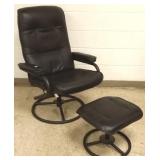 Contemporary recliner & ottoman