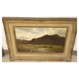 Framed signed A. W. Williams 1882 oil on canvas-