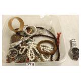 Group of costume jewelry & a designer style men