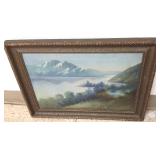 Antique framed signed Hagenauer oil on canvas-