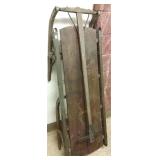 Antique painted wooden sled circa 1900