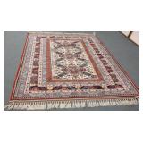Handmade oriental rug Caucasian pattern