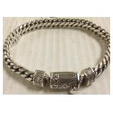 9" heavy sterling chain men