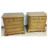 2 Thomasville oak bedside chests